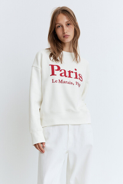 Text print sweatshirt - 2