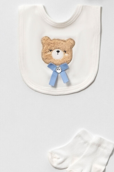 Textured Boxed Boy - Newborn Baby Clothes Bear 11-Piece Hospital Discharge Sets Süzene Nakı - 5