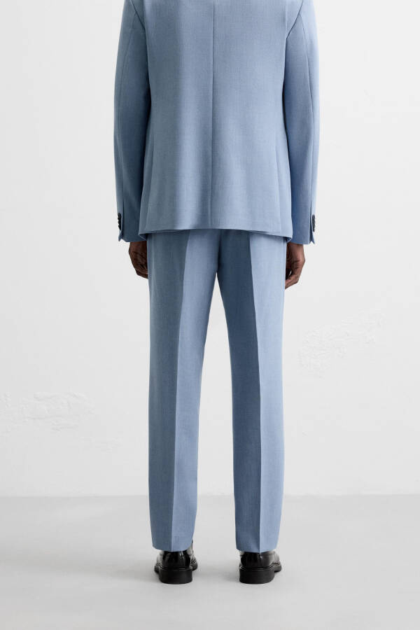 Textured Classic Pants - Sky Blue - 3