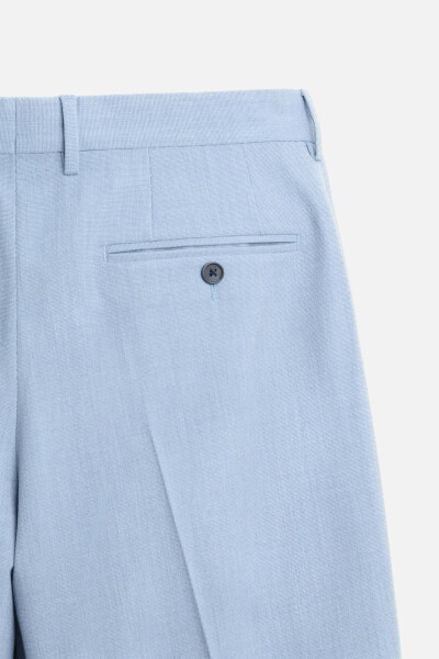 Textured Classic Pants - Sky Blue - 8