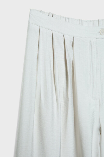 Textured Flowy Palazzo Pants - 7