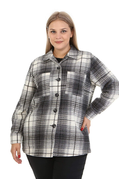 Textured Plaid Lined Jacket - 2