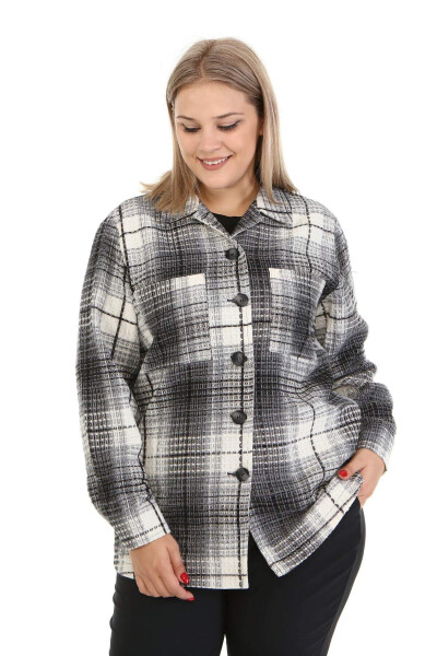 Textured Plaid Lined Jacket - 3