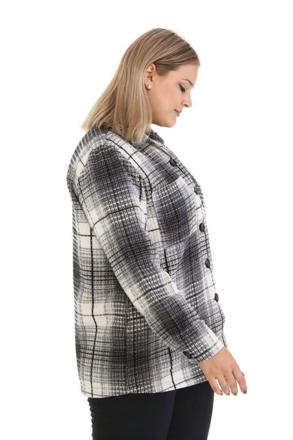 Textured Plaid Lined Jacket - 5