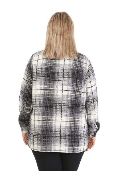 Textured Plaid Lined Jacket - 7