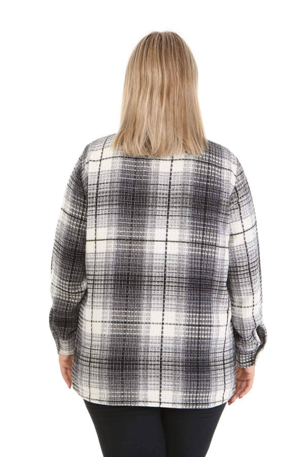 Textured Plaid Lined Jacket - 7