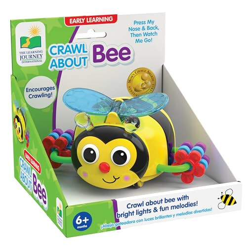 The Learning Journey Early Learning - Crawl About Bee - Crawling Toys for Babies 6-12 Months - Bright Lights and Fun Melodies - Award Winning Toys - 1