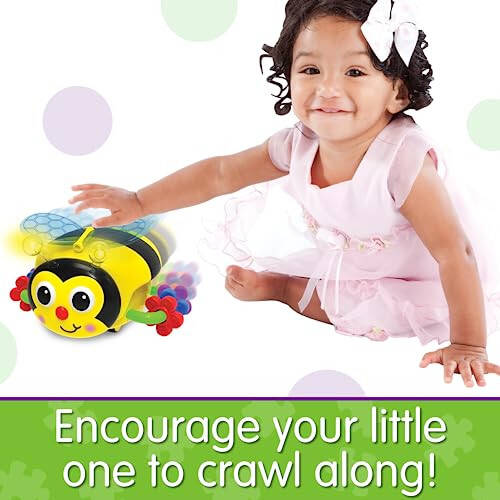 The Learning Journey Early Learning - Crawl About Bee - Crawling Toys for Babies 6-12 Months - Bright Lights and Fun Melodies - Award Winning Toys - 4