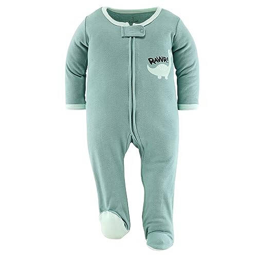 The Peanutshell Ayaklı Pijama Uyku Elbiseleri Bebek Erkek veya Kızlar İçin, Uyku ve Oyun Footies, Unisex 3'lü Paket - 22