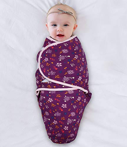 The Peanutshell Bebek Kızlar İçin Swaddle Battaniyeleri, Çita & Şık Çiçek Desenli, 3'lü Paket Sarım Seti, 2 Beden (Orta/Büyük) - 34