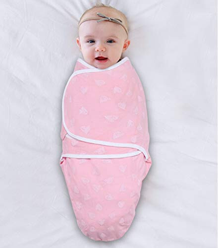 The Peanutshell Bebek Kızlar İçin Swaddle Battaniyeleri, Çita & Şık Çiçek Desenli, 3'lü Paket Sarım Seti, 2 Beden (Orta/Büyük) - 35