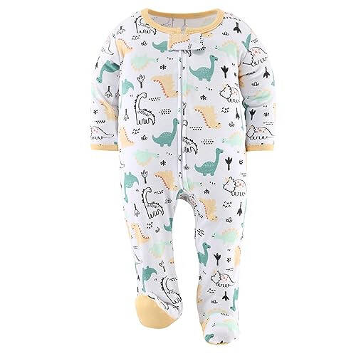 The Peanutshell Footed Pajamas Sleepers for Baby Boys or Girls, Sleep and Play Footies, Unisex 3 Pack - 36