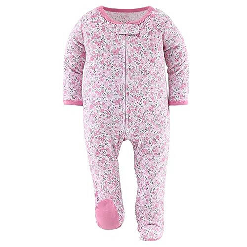 The Peanutshell Footed Pajamas Sleepers for Baby Girls, Sleep and Play Footies, 3 Pack - 35