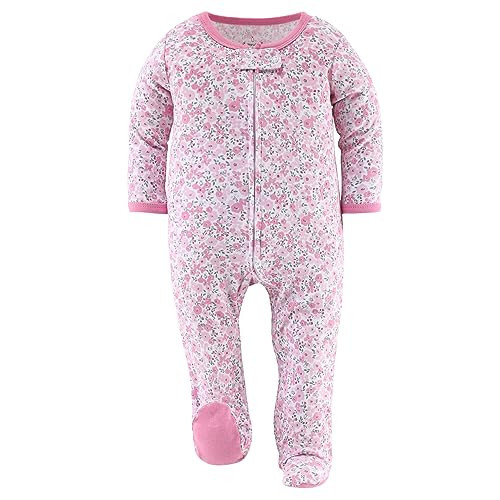 The Peanutshell Footed Pajamas Sleepers for Baby Girls, Sleep and Play Footies, 3 Pack - 17