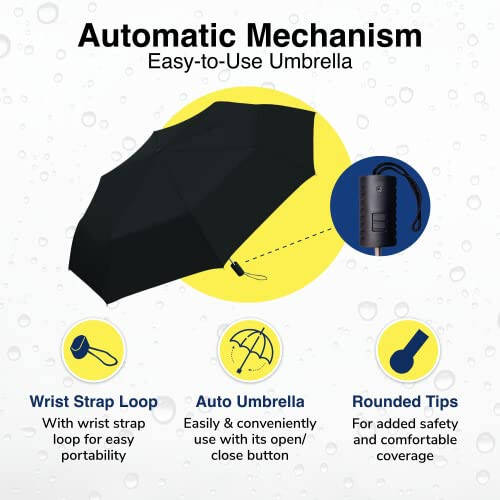 The Weather Station Folding Automatic Umbrella with 42