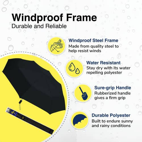 The Weather Station Folding Automatic Umbrella with 42