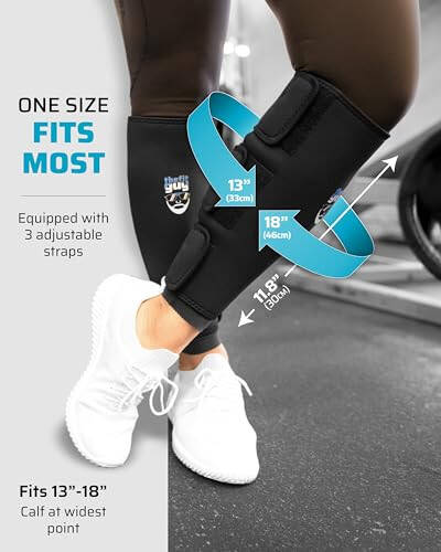 THEFITGUY Weightlifting 5mm Deadlift Shin Guards, EasyWear Adjustable Sleeves - No Need to Take Off Shoes, Wear on Skin, Socks, Pants - All Year Round (Pair) - 7