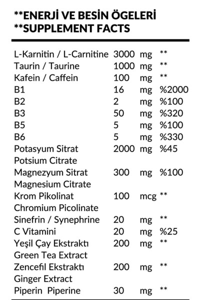 Thermotech L-Carnitine 1000 Ml Blackcurrant Flavored - 2