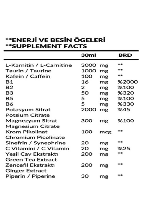 Thermotech L-karnitin 3000 Mg 20x100 Ml Limon Ta'mli L-karnitin - 2