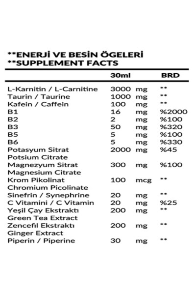 Thermotech L-karnitin 3000 Mg 20x100 Ml Limon Ta'mli L-karnitin - 4