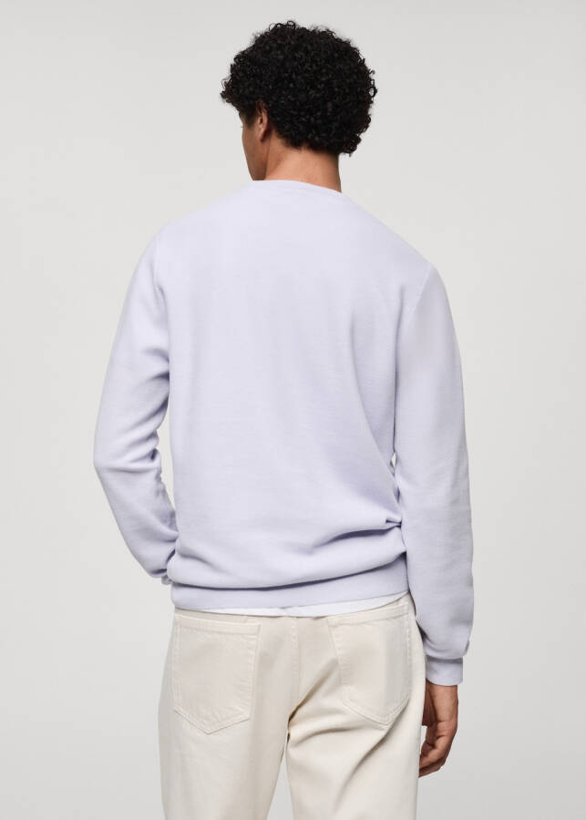 Thin, cotton lilac sweater - 2