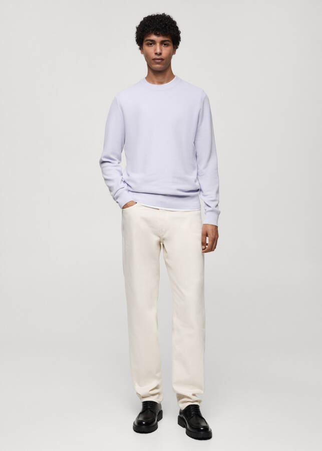 Thin, cotton lilac sweater - 3