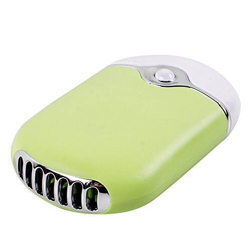 ThreeH Portable Mini Fan Handheld USB Rechargeable Air Conditioner Built-in Li-ion Battery Desk Cooling Fan Bladeless Eyelash Fan, Green - 2