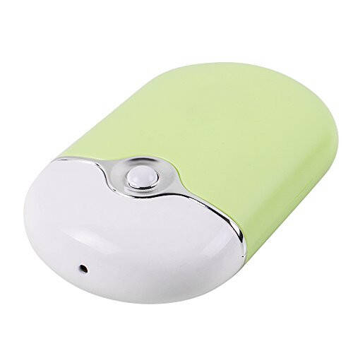 ThreeH Portable Mini Fan Handheld USB Rechargeable Air Conditioner Built-in Li-ion Battery Desk Cooling Fan Bladeless Eyelash Fan, Green - 3