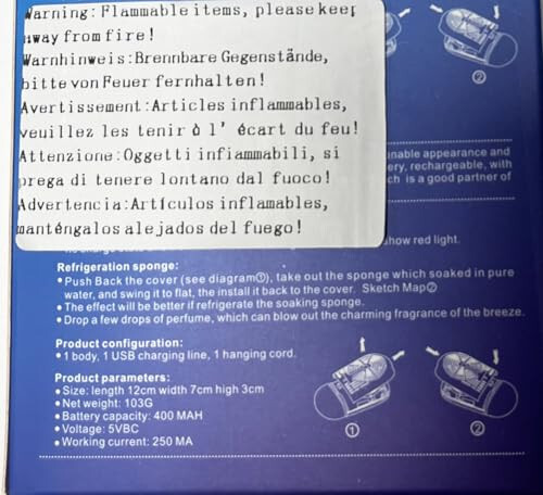 ThreeH Taşınabilir Mini Kişisel Fan El Tipi USB Şarj Edilebilir Bıçaklı Hava Soğutucu Sessiz Elektrikli Dahili Li-ion Pil Destekli Masa Soğutucu Fan H-F015Siyah - 5