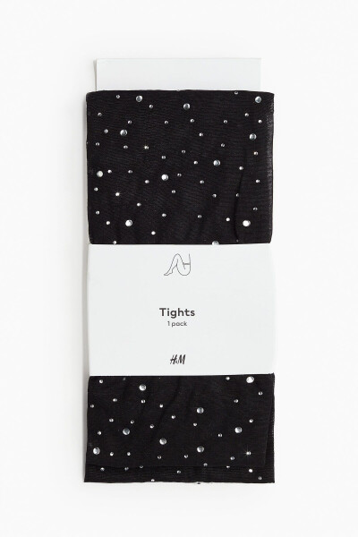 Tights with faux diamond embellishment - 1