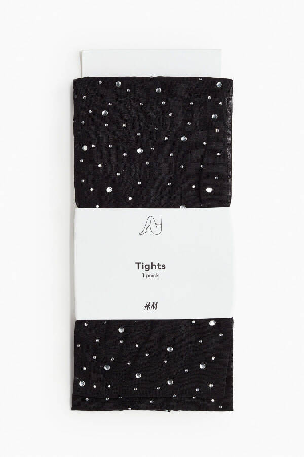 Tights with faux diamond embellishment - 1