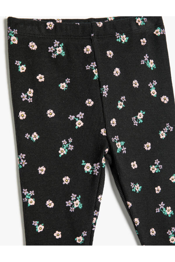 Tights with floral bow details and ribbed cotton. - 3