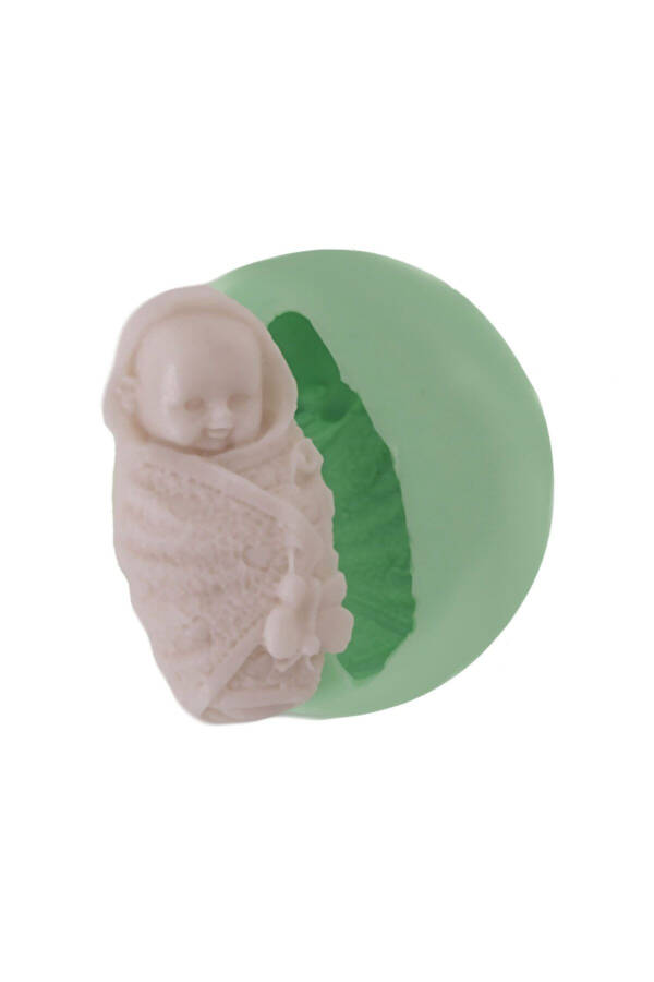 Tiny Baby in Swaddle Silicone Mold - 1