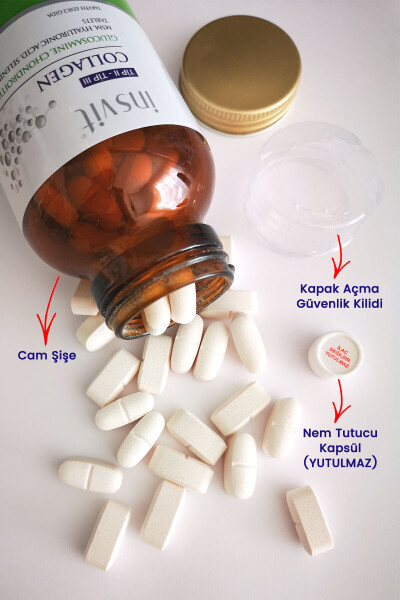 Tip 2 Tip 3 Kolajen Hyaluronik Asit Glukozamin Kondroitin Msm C Vitamini Kollagen 60 Tablet - 2