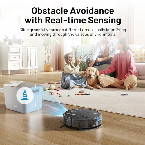 Tipdiy Robot Vacuum and Mop Combo,4200Pa Powerful Robotic Vacuum Cleaner with Self-Charging, Home Automatic Robot Aspiradora for Hardwood Floor, Low Carpet, Pet Hair, App&Voice&Remote Control - 4