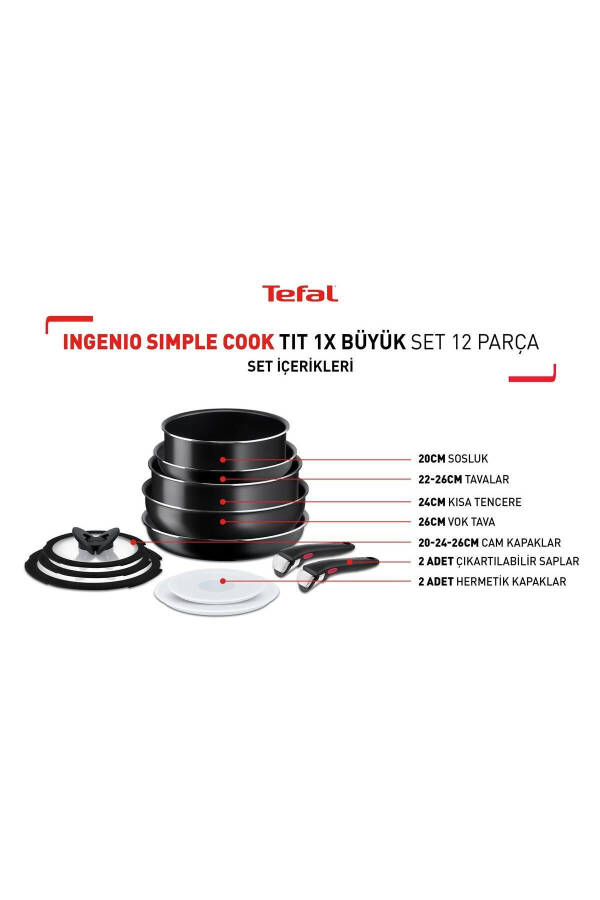 Titan Ingenio Simple Cook 1x Katta Set - 12 dona - 2