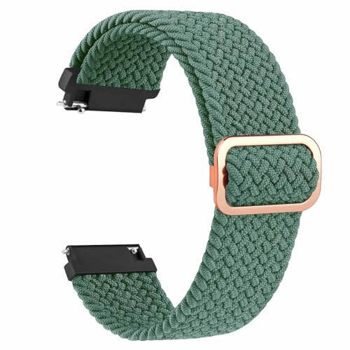 Tobfit Quick Release Watch Band for Men and Women, 20mm 22m Watch Strap Braided Nylon Elastic Stretchy Adjustable Loop Replacement Wristbands for Smartwatch - 1