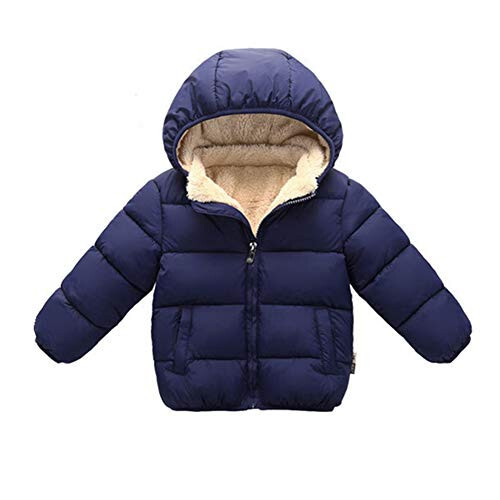 Toddler Baby Hooded Down Jacket Boys Girls Kids Thicken Warm Winter Coat Outerwear 1-7t - 1