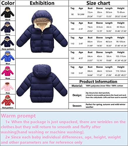 Toddler Baby Hooded Down Jacket Boys Girls Kids Thicken Warm Winter Coat Outerwear 1-7t - 6