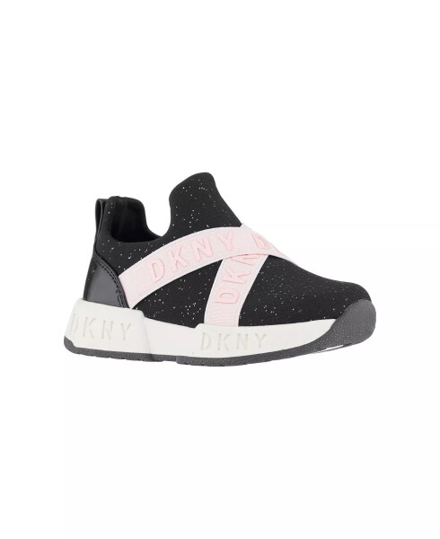 Toddler Girls Maddie Stretch Sneakers Black, Blush - 1