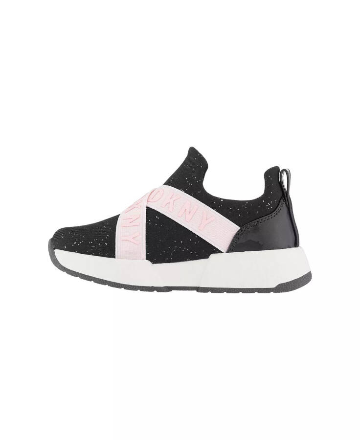 Toddler Girls Maddie Stretch Sneakers Black, Blush - 7