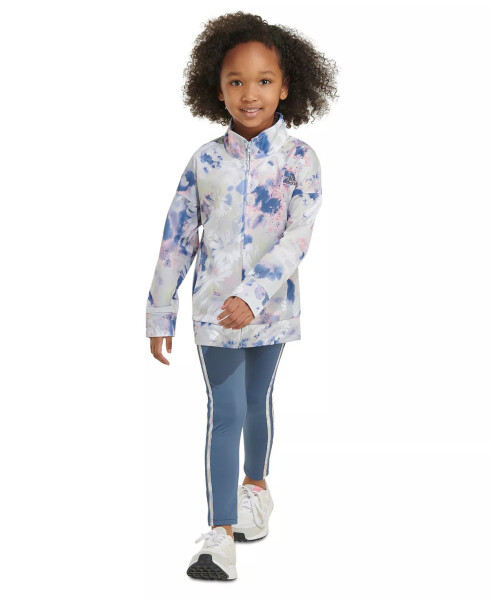 Toddler & Little Girls 2-Pc. Printed Tricot Jacket & Leggings Set Blue W/ Multi - 1