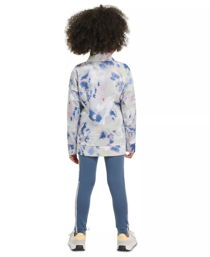 Toddler & Little Girls 2-Pc. Printed Tricot Jacket & Leggings Set Blue W/ Multi - 2