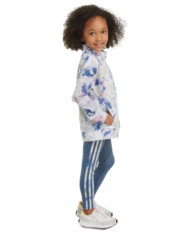 Toddler & Little Girls 2-Pc. Printed Tricot Jacket & Leggings Set Blue W/ Multi - 3