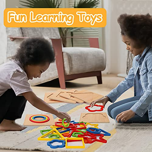 Toddler Puzzles Montessori Toy Wooden Shape Sorting Puzzle Sensory Toy Toddler Activities Preschool Learning Educational Autistic Developmental Toy 1 2 3 Year Old 1-3 0-2 Dementia Games Easter Gift - 35