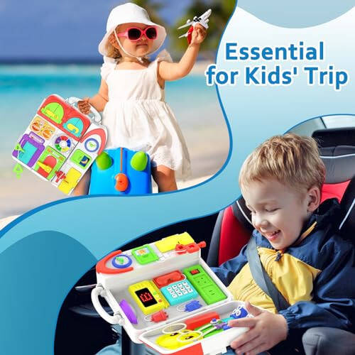 Toddler Toys for 1-2 Year Old Boy, Musical Montessori Busy Board, Early Educational Toy for Toddlers 1-3, Motor Skills Developmental Toy for 12-18 Month Age, Birthday Gift for 1+ Year Old Boy Girl - 5