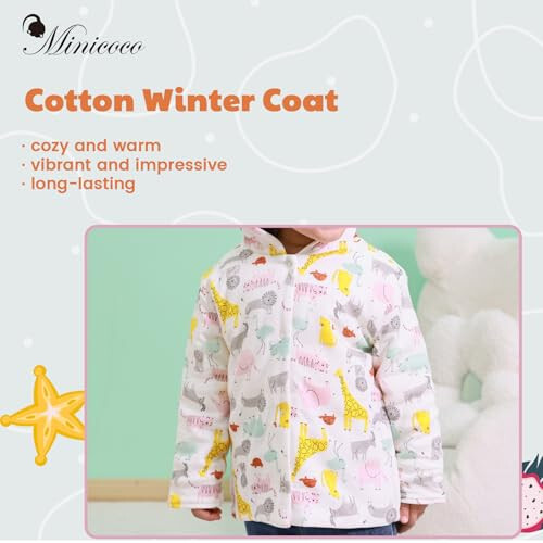 Toddler Winter Coat, Baby Girl Autumn Jacket, Baby Boy Hoodies Outerwear, Comfortable Soft Winter Autumn Kids Warm Clothes - 2