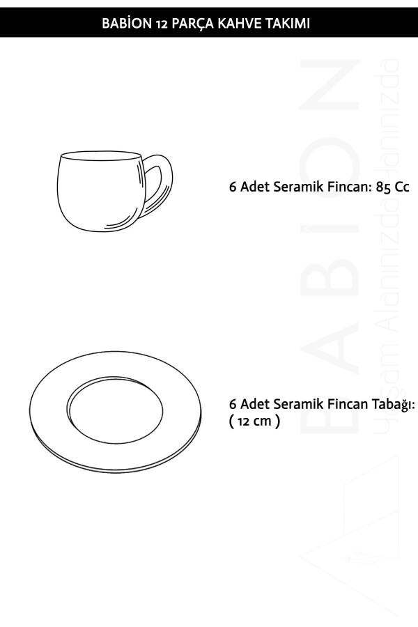 To'la To'la Oltin Daraxt Naqshi 12 Dona Lux Seramika 6 Kishilik Qahva Finjon To'plami, Pushti Qahva Finjoni - 8