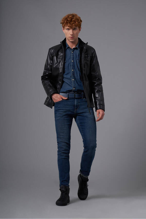 Tommaso Black Leather Jacket 111681 - 6