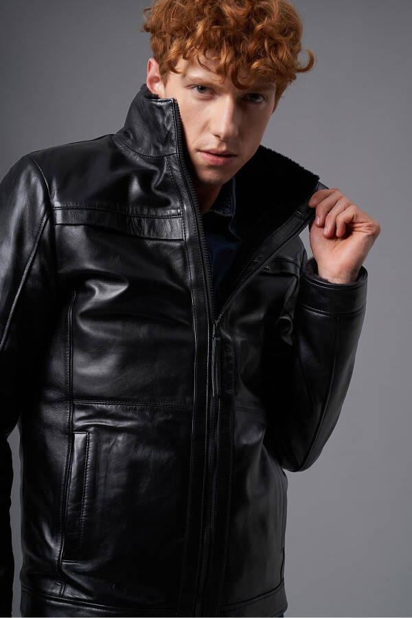 Tommaso Black Leather Jacket 111681 - 8